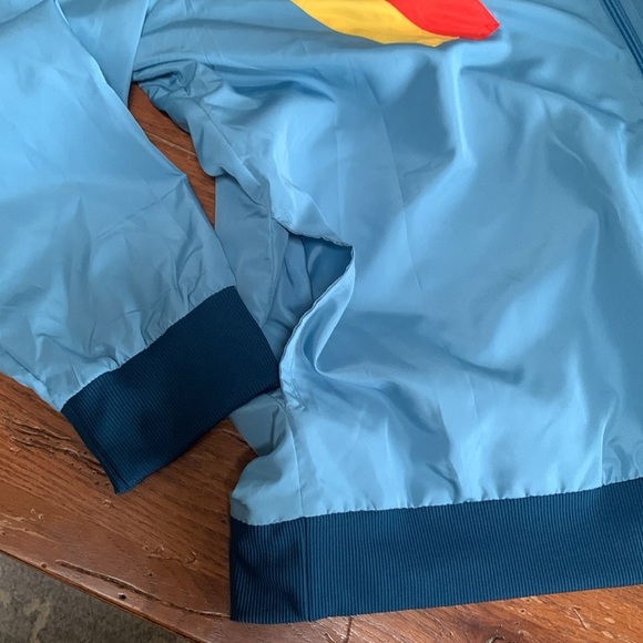 Disney Parks Blue Long Sleeve Zip Mickey Mouse Retro Windbreaker Jacket 2XL - Picture 7 of 8